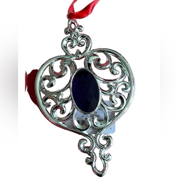 Lenox Silver Plated Bejewled Spire Christmas Tree Ornament In Box - Picture 3 of 3